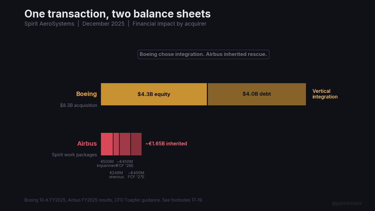 One transaction, two balance sheets — Spirit AeroSystems financial impact by acquirer